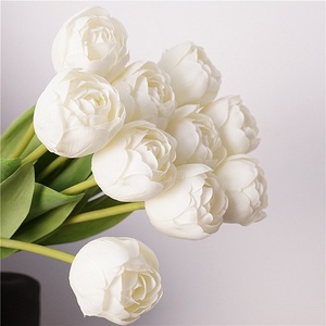Flores Artificiales de Seda Blanca Hechas a Mano al por Mayor, Flores Falsas de Gran Tamaño para Decoración de Banquetes de Hotel - Product Image 1