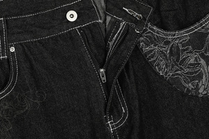 Camiseta de <span class=keywords><strong>hombre</strong></span> de estilo urbano, neutra, avanzada, retro, de desestructuración, con diseño original bordado de vaca, holgada, metálica, para lavado. - Product Image 6
