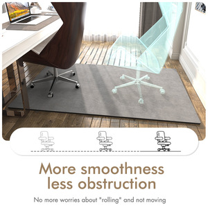 Tapis de chaise rectangulaire de couleur unie pour bureau, tapis de sol en PVC antidérapant, résistant à l'usure, protection des sols en bois dur - Product Image 2