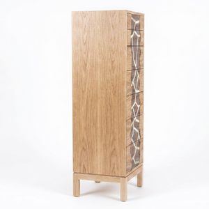 Mueble de Salón Minimalista Contemporáneo de Madera Maciza con 5 Cajones, Diseño de Panel Plano, Muebles Modernos - Product Image 1