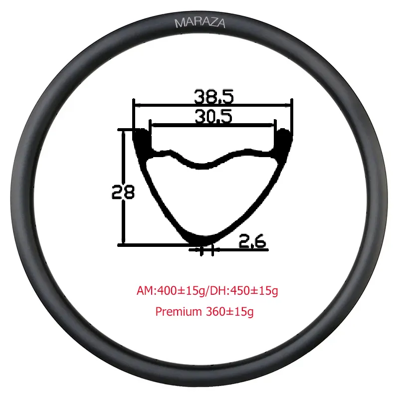 Cerchio per bicicletta 29 completo in carbonio MTB XC 38.5mm cerchio Superlight 24H 28H 32 fori Tubeless Cross Country ghiaia Mountain Wheel