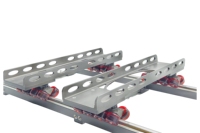QFYS Plateformes à roulettes en aluminium léger pour caméra, type Boogie Wheel, Dolly de porte, Skateboard portable avec roues pour rail Quad Dolly