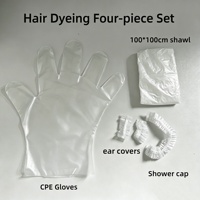 Kit de coloration capillaire jetable écologique, ensemble d'outils de coloration des cheveux, brosse, peigne, cape, gants pour salon et usage domestique