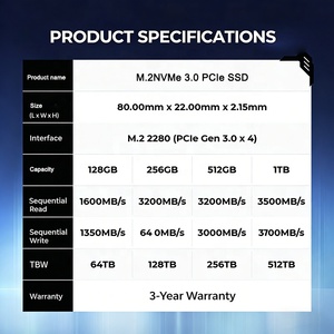 ขายดี NVME M.2 SSD 1TB 2TB 128GB 256GB 512GB PCIE 3.0 ฮาร์ดดิสก์แบบโซลิดสเตทภายใน TLC Flash Memory ไดรฟ์โซลิดสเตทภายใน - Product Image 6