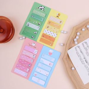 Marque-pages autocollants Kawaii en forme d'animaux de dessin animé, multi-designs, motifs Panda/Canard/Chat/Lapin, pour le bureau - Product Image 1