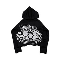 Avrupa ve amerikan Retro sokak Hip-hop baskılı erkek moda rahat yönlü spor kazak çeker Hommes dökmek