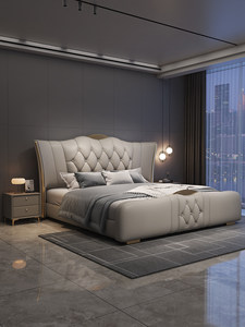 <span class=keywords><strong>Letto</strong></span> <span class=keywords><strong>Matrimoniale</strong></span> Moderno Minimalista di Alta Gamma <span class=keywords><strong>con</strong></span> <span class=keywords><strong>Materasso</strong></span> in Pelle Lussuoso da 1,8 Metri e <span class=keywords><strong>Letto</strong></span> Semplice <span class=keywords><strong>con</strong></span> Contenitore Morbido da 1,5 Metri - Product Image 4