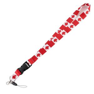 Wholesale Custom Canada Country Flag Design Sublimation Printed Country Flag Lanyard