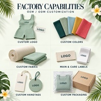 Combinaisons de sport personnalisées en nylon recyclé (75 %) et élasthanne (25 %) à imprimé floral hawaïen, anti-humidité, bonne élasticité, pour la récupération et le yoga