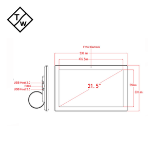 21.5 inch cảm ứng đa điểm IPS Bảng điều chỉnh máy tính bảng 32GB Rom <span class=keywords><strong>Android</strong></span> 11 giao diện USB 4GB RAM 2GB Bộ nhớ Wifi BT Wall Mount máy ảnh công nghiệp - Product Image 6