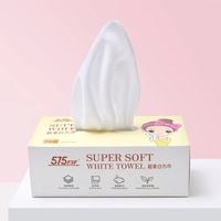 Serviettes jetables en microfibre ultra douces et épaisses en polyester tricoté chaîne, blanches, pour le visage, paquet de 20 unités
