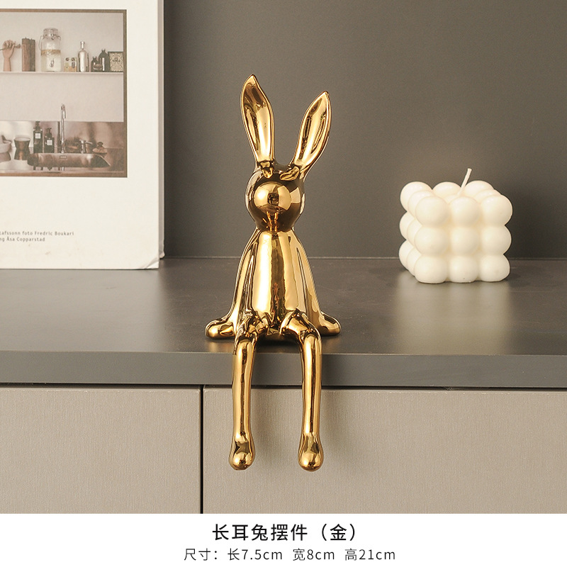 Lapin à longue oreille (or)