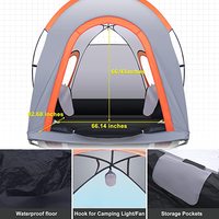 Auvent de camion portable en tissu Oxford 210d imperméable, tente arrière de voiture, tente de remorque, tente de camionnette pour le camping en plein air