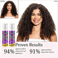 Mousse coiffante Luxfume format salon, marque privée, fixation forte, anti-frisottis, hydratante, pour boucles et tresses