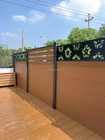 Panel de decoración de pared WPC alternativo de madera para exteriores, revestimiento de pared Exterior de Casa impermeable con diseño de grano de madera