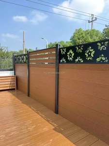 Panneau de décoration murale d'extérieur en bois alternatif WPC Revêtement mural extérieur imperméable pour maison avec design en grain de bois - Product Image 6