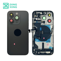 Coque arrière complète pour téléphone portable avec vitre et câble flexible pour iPhone 14/15/16 Pro & Plus & Pro Max