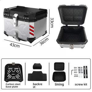 <span class=keywords><strong>Top</strong></span> <span class=keywords><strong>Case</strong></span> de moto en aluminium de grande capacité 55L Extra-Size coffre de vélo électrique 6061 Aviation Construction en aluminium - Product Image 5