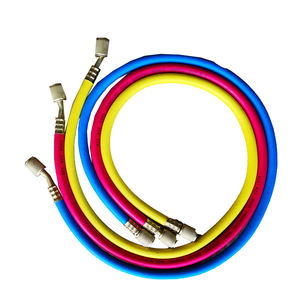 HVAC <span class=keywords><strong>Manifold</strong></span> Gauge Set para R12 R22 R502 A/C Diagnóstico Refrigerante Medidor Manual Power Copper para ar condicionado Fitting - Product Image 3