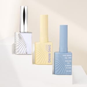 时尚奢华空指甲油瓶制造商销售高品质玻璃凝胶瓶，带刷子和盖子 - Product Image 2