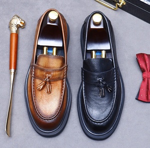 Chaussures en cuir véritable pour hommes, design nouveau, chaussures de ville de luxe, chaussures de cérémonie très demandées, style tendance, chaussures habillées pour affaires - Product Image 5