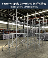 Échafaudage à hauteur réglable, adaptable à différents niveaux de plancher, flexible, polyvalent pour les besoins de construction, acier galvanisé 1,6-4m