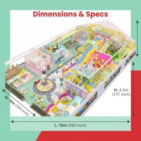 Área de Juegos Interior para Niños Pequeños MacaronColor, Tobogán Infantil, Piscina de Pelotas, Tienda Simulada, Vinilo Residencial ISO9001