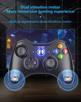 Control de Juego Inalámbrico C-STAR de 2.4GHz para PC y Xbox 360 con Motor de Vibración, Alcance de 8 Metros y Batería de Larga Duración