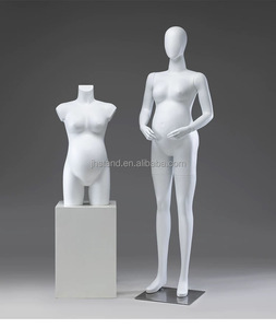 Mannequins de femme <span class=keywords><strong>enceinte</strong></span> en fibre de verre blanc pour le haut du corps Mannequins féminins enceintes - Product Image 4