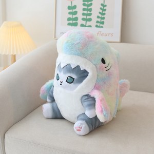 2024 dễ thương mềm cá mập bé Kawaii mèo đồ chơi sang trọng Thú nhồi bông đồ chơi sang trọng dễ thương mèo cá mập búp bê sang trọng Kid Quà Tặng - Product Image 4