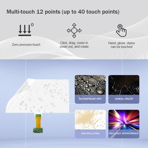 شاشة لمس شفافة جديدة بمقاسات 21.5 و27 و32 و43 و47 و50 بوصة مع واجهة USB وواجهة تسلسلية للشاشات التفاعلية - Product Image 3