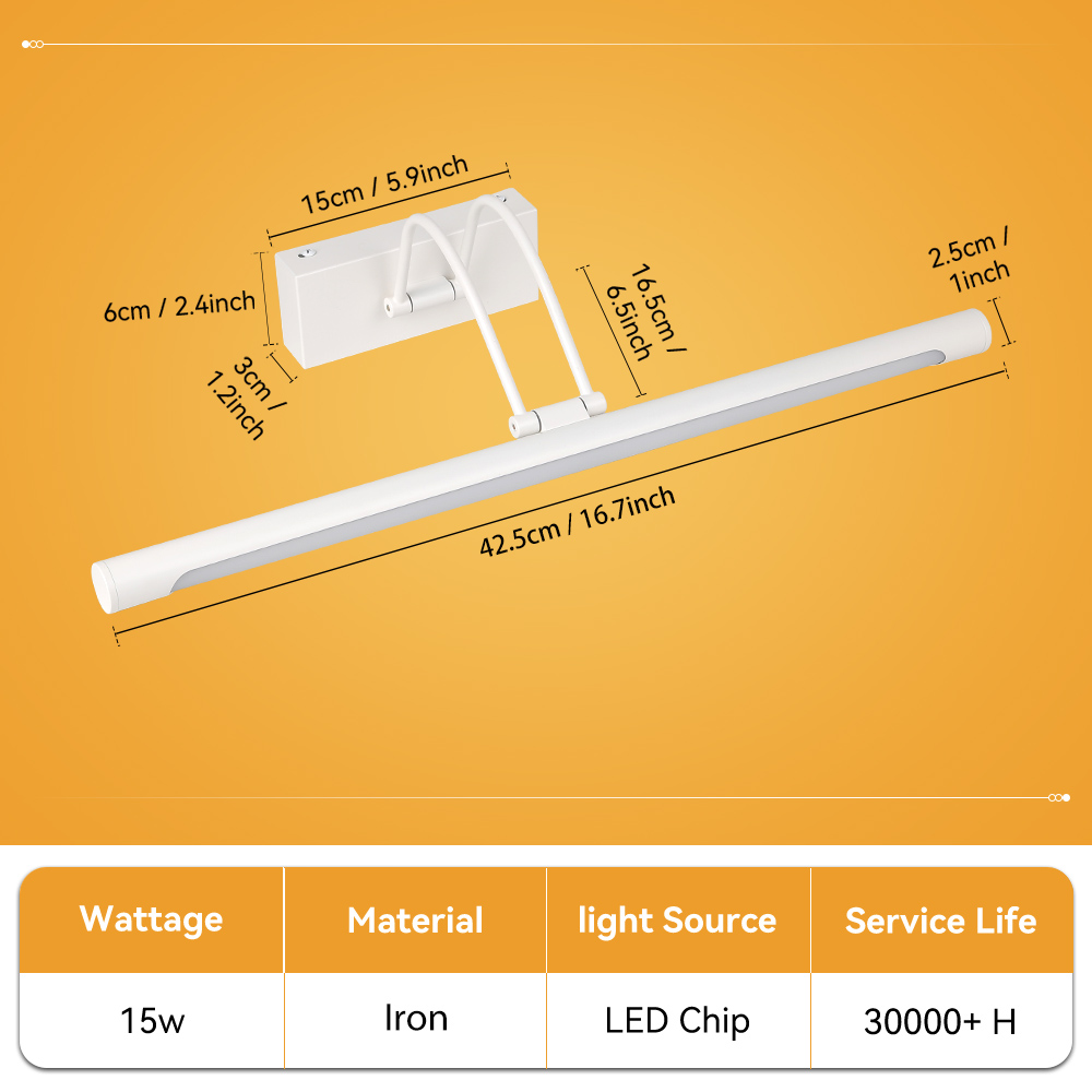 15W - White - 40CM