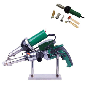 Kit <span class=keywords><strong>profesional</strong></span> de <span class=keywords><strong>soldador</strong></span> extrusor de <span class=keywords><strong>plástico</strong></span> de 1600W, pistola de calor de mano con soplete de aire para soldadores de tubo de PVC PP HDPE LDPE - Product Image 1