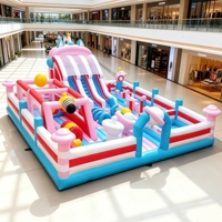 Parc de trampolines gonflables à thèmes multiples, aire de jeux sportive, parc de trampolines de dessin animé pour centre commercial