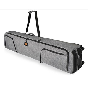 Borsa Imbottita <span class=keywords><strong>per</strong></span> Sci con Ruote in Poliestere, Custodia <span class=keywords><strong>per</strong></span> Snowboard con Tracolla e Tasche Esterne <span class=keywords><strong>per</strong></span> Attrezzatura da Sci - Product Image 1