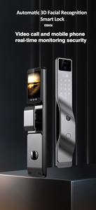 EBKN Tuya Smart Wood Lock 3D Face Reconhecimento Impressão digital Senha Real-time <span class=keywords><strong>Intercom</strong></span> Alumínio Câmera de Segurança WiFi Conectividade - Product Image 4