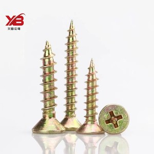 Tornillos autorroscantes empotrados en cruz avellanados resistentes al óxido y a la corrosión con revestimiento amarillo, rosca de doble <span class=keywords><strong>curso</strong></span>, perforación rápida para - Product Image 5