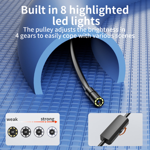 AN112 Nouveau endoscope pour <span class=keywords><strong>iPhone</strong></span> avec objectif 8 mm, <span class=keywords><strong>caméra</strong></span> 1,3 MP 960P, étanche IP68, lumière LED 8, borescope, port d'éclairage pour iOS <span class=keywords><strong>iPhone</strong></span> iPad - Product Image 5
