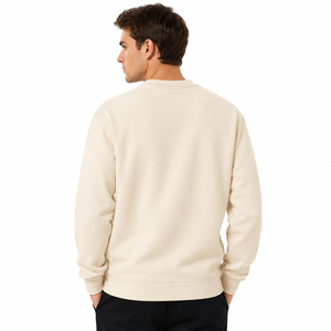 Cotton Fleece Custom OEM Design <b>Men's</b> Sweatshirt Oversized Minimalist Plain Anti-Shrinkage Breathable <b>Pullover</b> <b>Men</b> Sweatshirt - Product Image 3