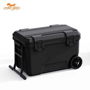 Frigo portatile Cedar Space 50L con ruote e cassetto estraibile, isolamento in PU a 6 lati, per alimenti caldi e freddi, ideale per il campeggio - Product Image 2