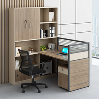 Simple moderne 4/6 places Double employé chaise de bureau ensemble écran cloison poste de travail meubles pour salle financière Style panneau de bois