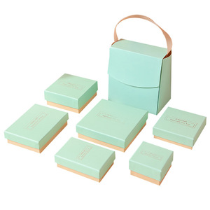 Stock wholesale jewelry bag heaven and earth cover set ring stud earrings necklace bracelet jewelry flannel bag box
