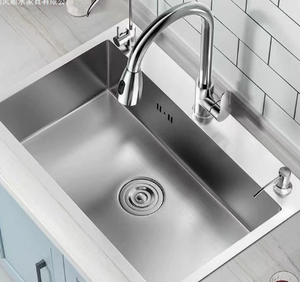 Robinet de cuisine en acier inoxydable avec douchette extractible à 3 modes - Product Image 1