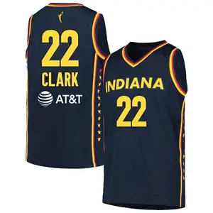Новая индийская лихорадка #22 Caitlin Clark вышивка Студенческая баскетбольная майка на заказ сине-белая женская командная майка