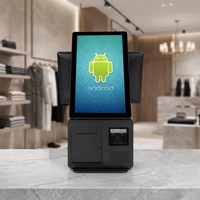 Système de point de vente à double écran personnalisé de 15,6 pouces, terminal tout-en-un Android/Windows avec NFC, Bluetooth 5.2, Wi-Fi 6, processeur Intel pour la vente au détail