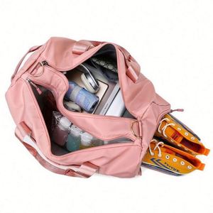 Sac de sport grande capacité, sac de sport humide et sec, sac de voyage imperméable en nylon avec compartiment à chaussures - Product Image 6