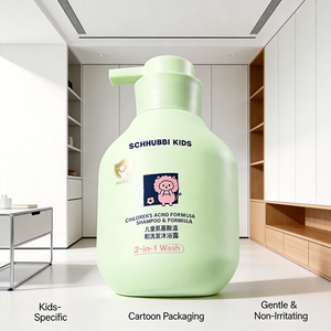 Champú y Gel de Baño 2 en 1 para Niños con Aroma a Fresa Herbal y Colágeno Suave - Hidratante e Iluminador 500ml - Product Image 1