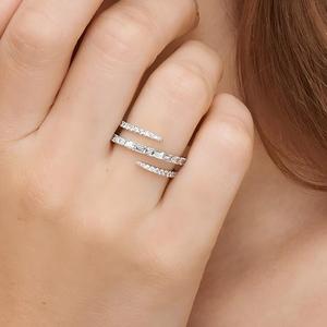 Anillo de Eternidad Personalizado, Anillo de Bodas, Anillos de Diamantes de Corte Redondo, Anillo de Diamantes de Corte Esmeralda, Anillo de Diamantes CVD, Anillo de Diamantes Cultivados en Laboratorio de 9k y 10k - Product Image 4