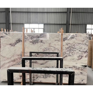 אבן טבעית שיש איכותי יוקרתי עם ורידים סגולים לוחות גדולים אריחי רצפה כיורי אמבטיה פאנל קיר לוח כיור - Product Image 3