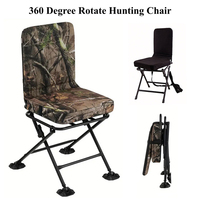 Chaise pliante pivotante pour la chasse, rotation à 360 degrés, siège avec dossier pour le camping en plein air, pour les chasseurs, abri pour la chasse au cerf, tir sur les dindes, portable